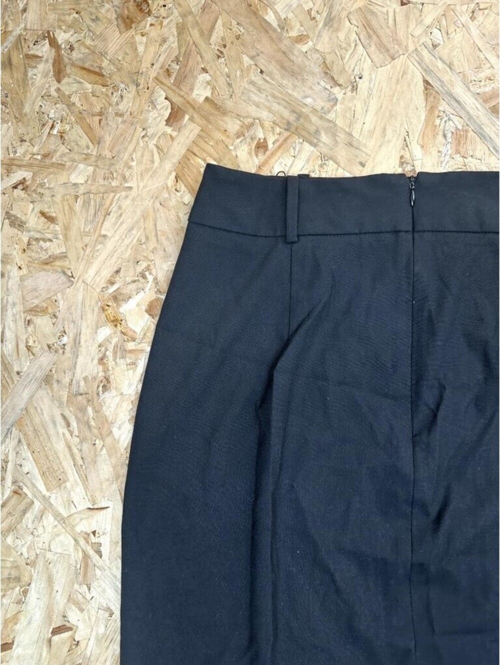 Zara Womens Black Pencil Skirt Size L High Waist Front Slit Midi Length - Picture 13 of 15
